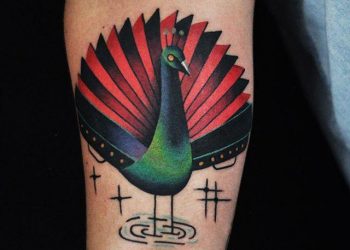 65 tatuagens de pavão que representam essa ave de plumas