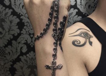 60 tatuagens de terço para quem tem muita fé e gratidão