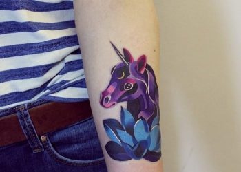 70 tatuagens de unicórnio para os amantes da figura mitológica