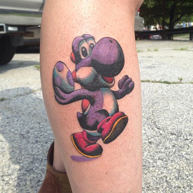 Para quem gosta de Games: Tatuagem do Yoshi , do Mario Bros