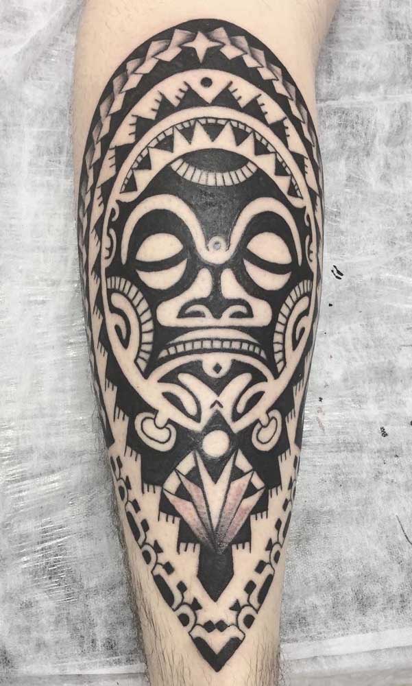 O Tiki Mana é um dos deuses do Maori que mais é usado nos desenhos de tatuagem.