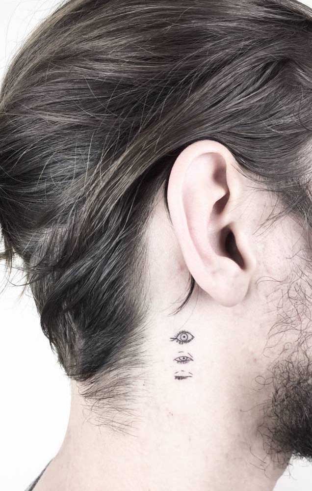 Tatuagem no pescoço Dói? Veja desenhos, significados e fotos