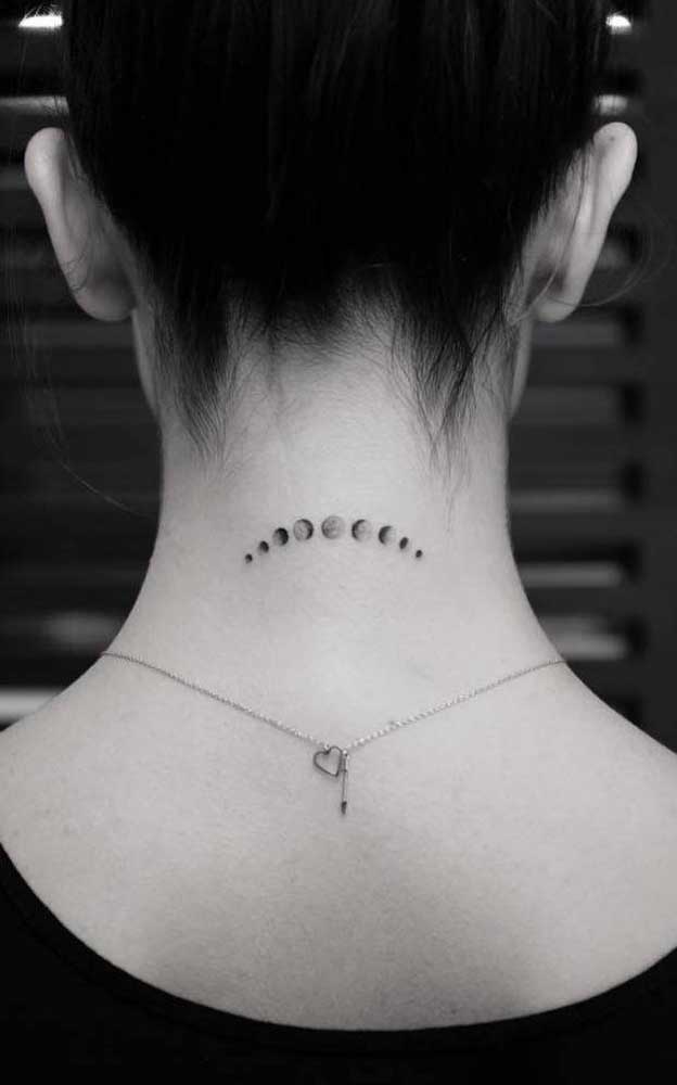 Se for a primeira tattoo, que tal escolher bem delicado e discreto para fazer no pescoço?