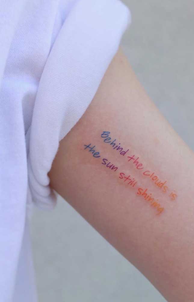 As frases para tatuagem tumblr são as mais comuns e simples com um toque minimalista.