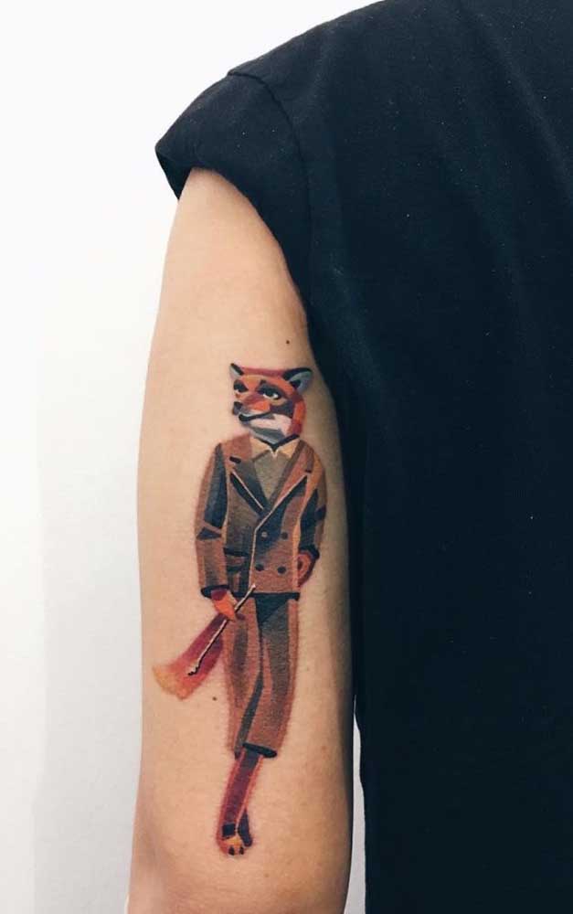 Já pensou no desenho da tatuagem sombreada no braço? Essa imagem pode ser uma ótima ideia.