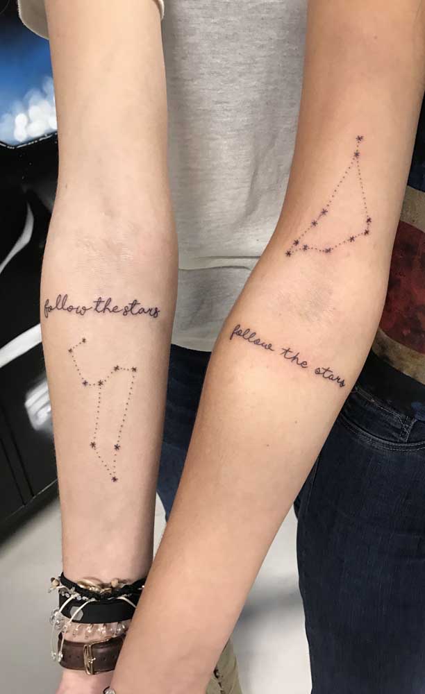 Para meninas jovens, a tatuagem de irmãs tumblr pode ser a mais indicada.