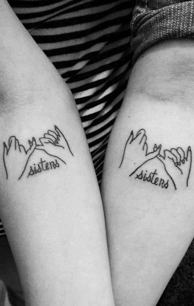 Transforme a cumplicidade de irmãs em uma bela tatuagem.