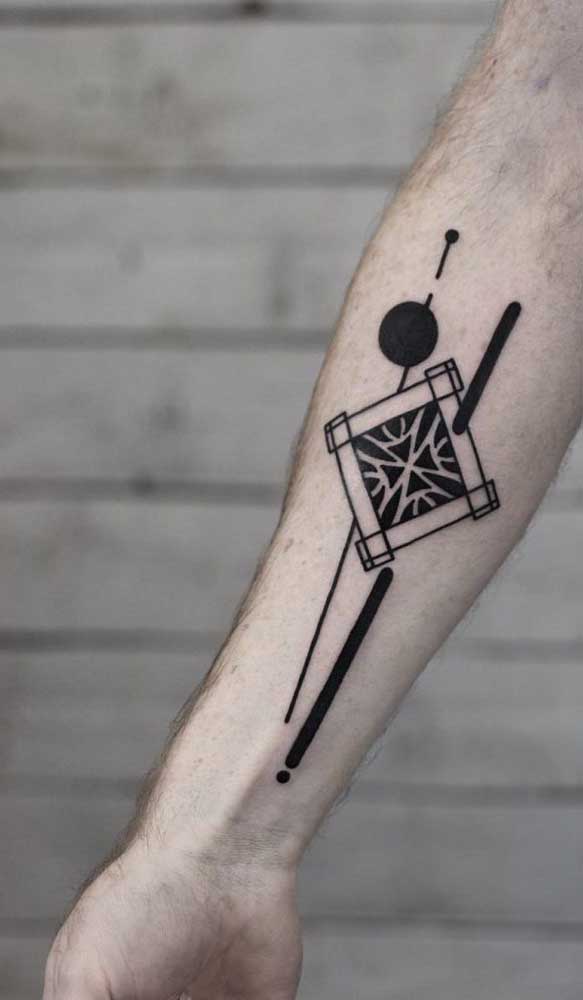 O mais bacana da tatuagem geométrica é que você pode usar diferentes formas.