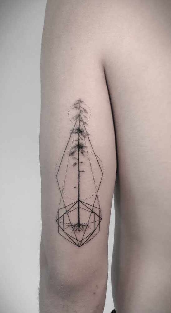Quer inspiração para fazer uma tatuagem geométrica.