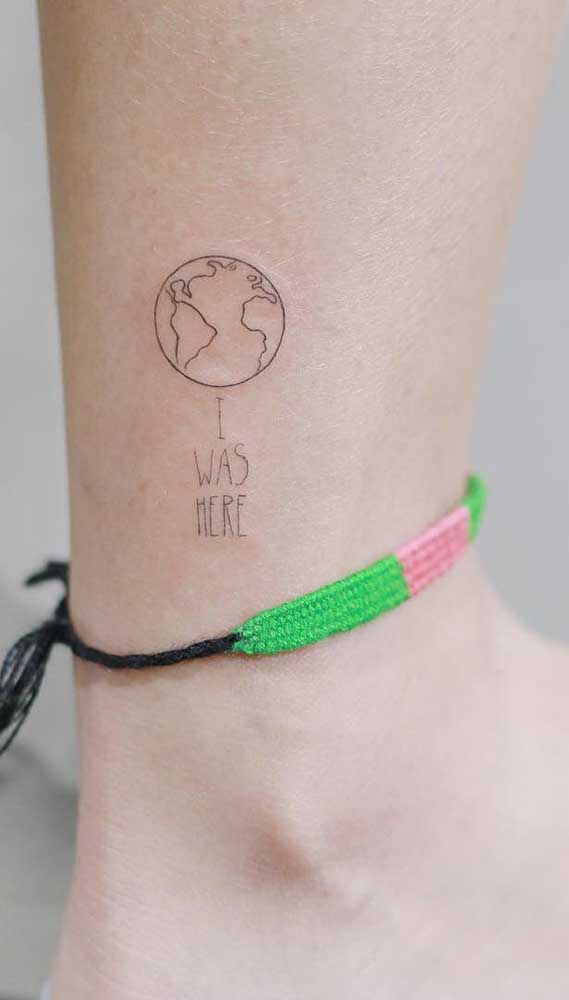 Os viajantes podem usar a tatuagem fofa para informar onde esteve.