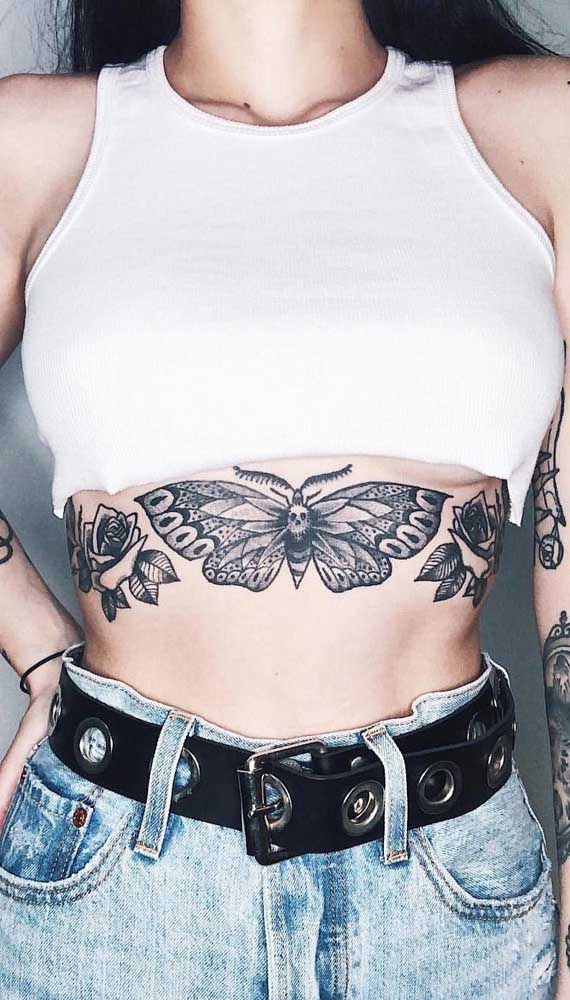 As mais ousadas com certeza devem apostar na tatuagem que começa na barriga e vai até nas costas.