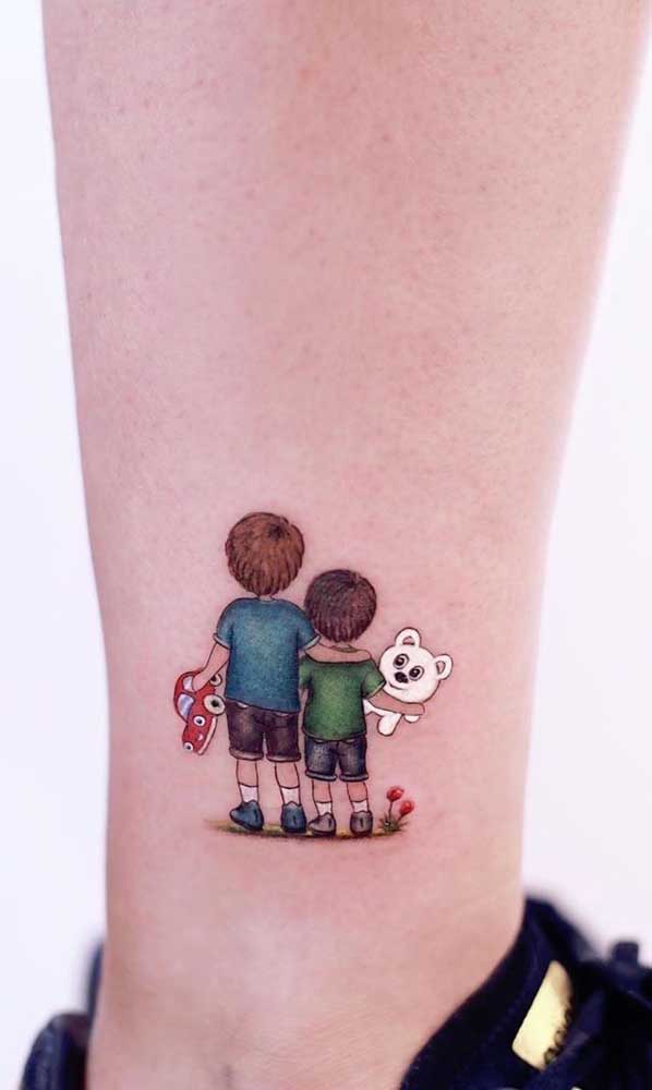 O amor entre os irmãos também merece ser tatuado