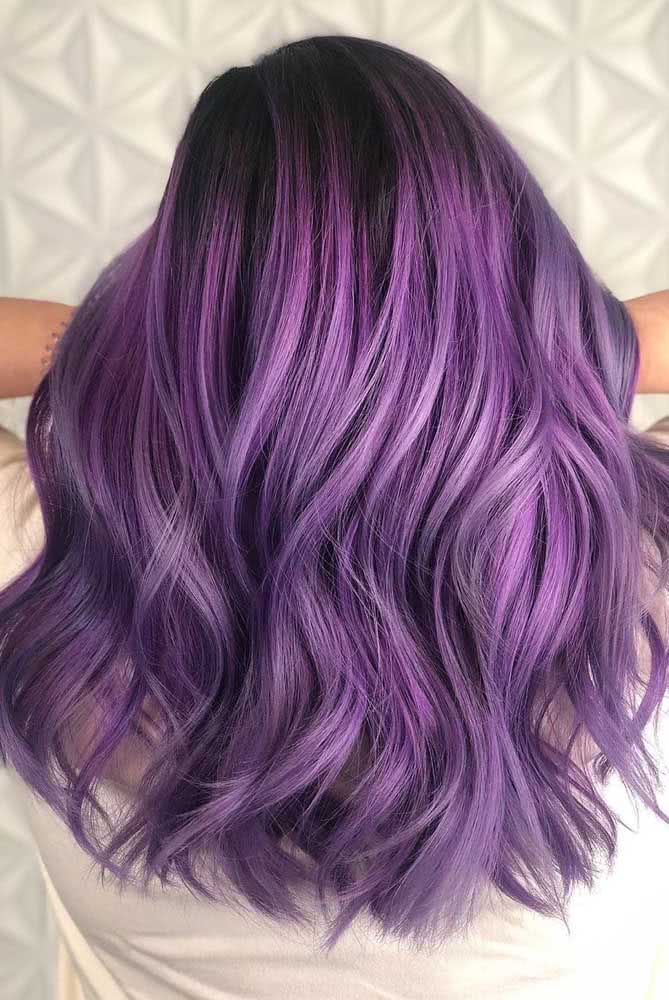 Cabelo roxo escuro para arrasar!