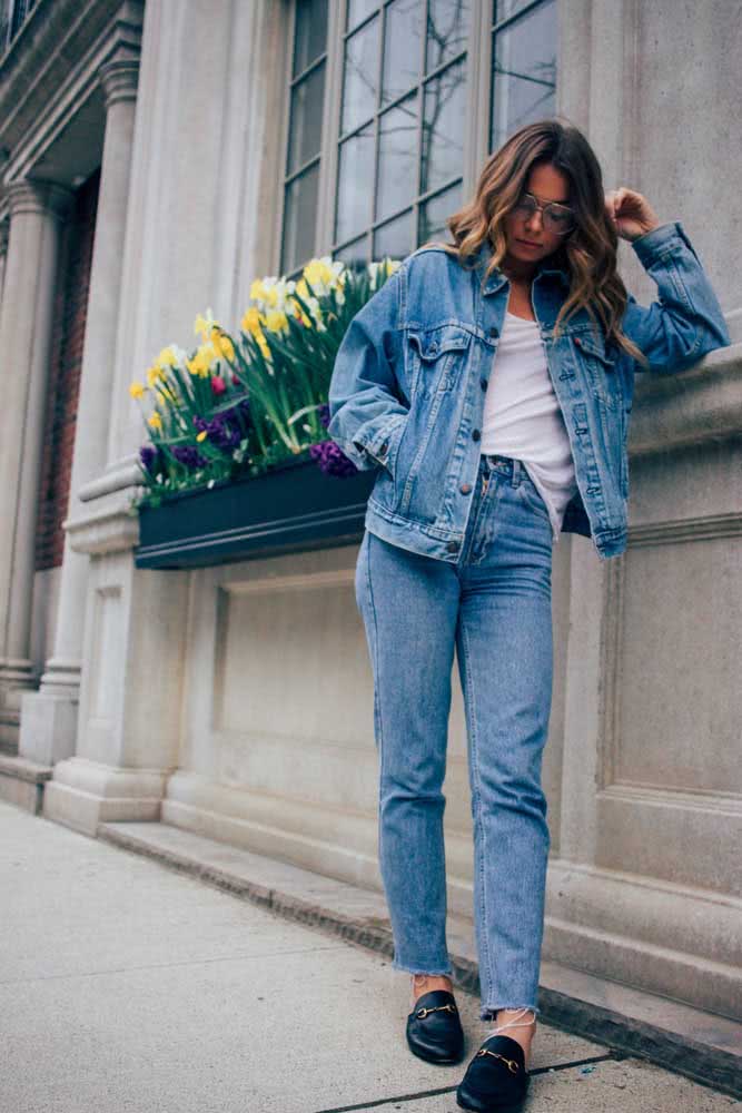Jeans + jeans é uma combinação clássica e sem erros!