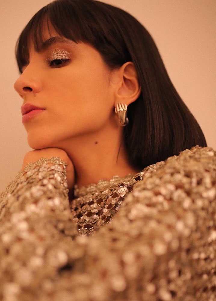Maquiagem de ano novo com glitter: discreta, mas nem tanto