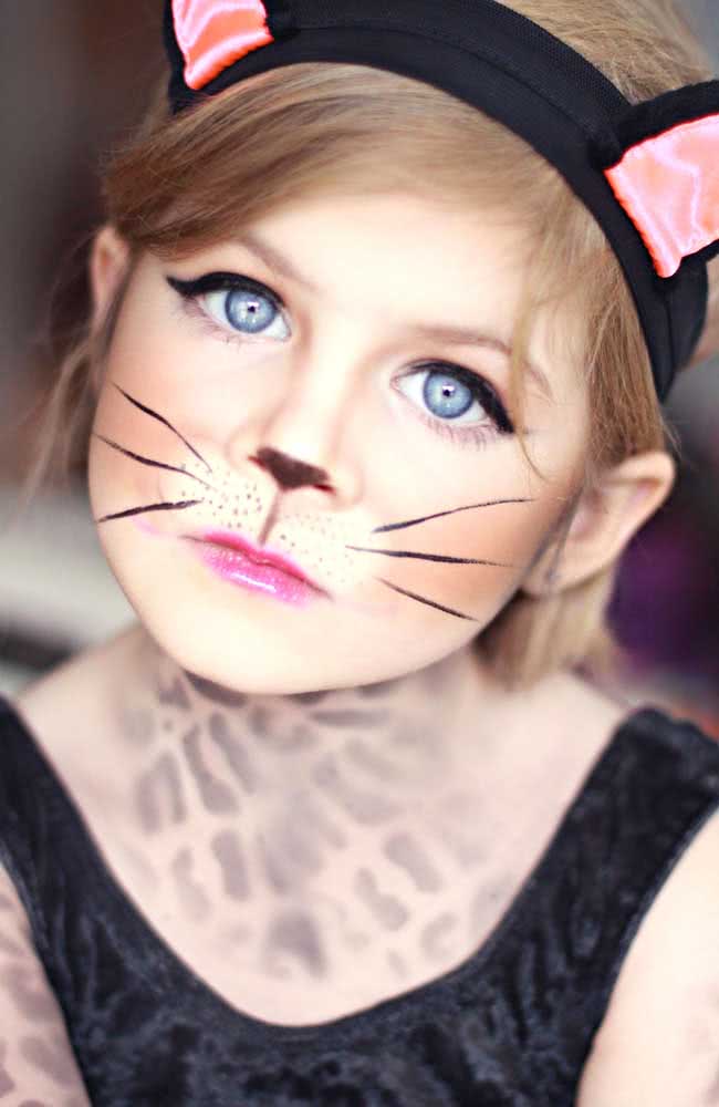 Maquiagem de gatinha infantil: é muita fofura!
