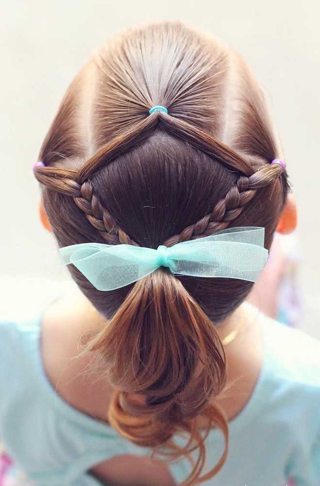 penteado cabelo infantil facil