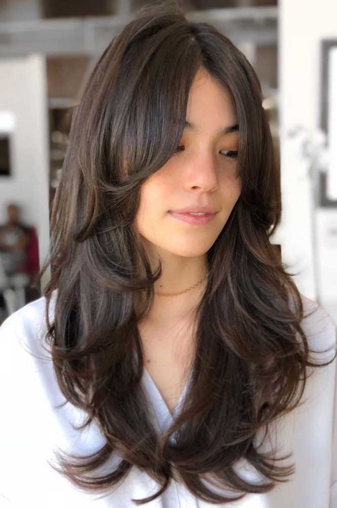 Inspiração de cabelo repicado longo para mudar hoje o visual